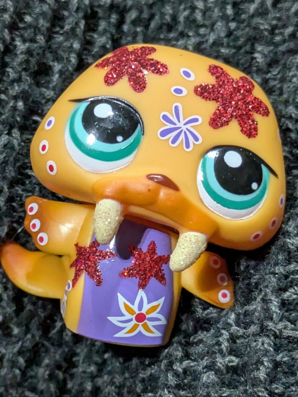 Authentic Littlest Pet Shop Walrus Glittery LPS #2153 Hasbro